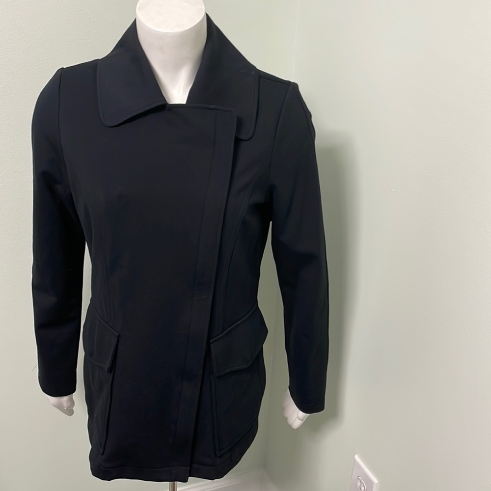 Trina Turk Black Zipper Jacket with pocket detail size 6